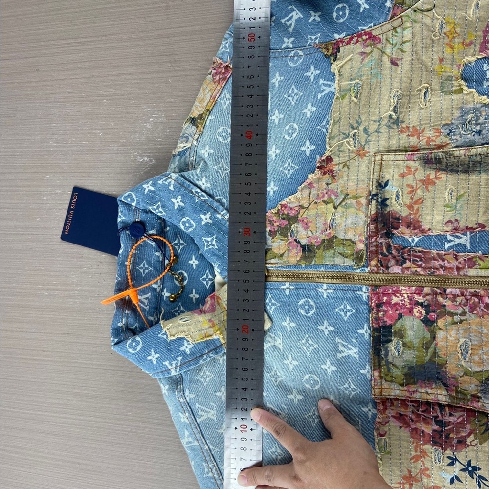Custom Louis Vuitton Patchwork Denim Jacket - Picture 3 of 6